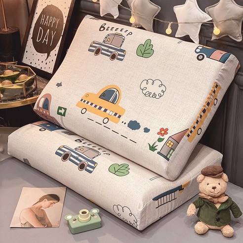 smy코튼 라텍스 베개 쌍 40X60 만화 귀여운 베개 30X50 베개 라이너 싱글, 색깔9, 30Cmx50cm