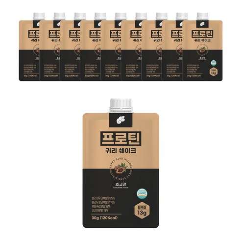 프로틴 귀리쉐이크 10봉 1SET, 01.초코맛10봉, 10개, 30g