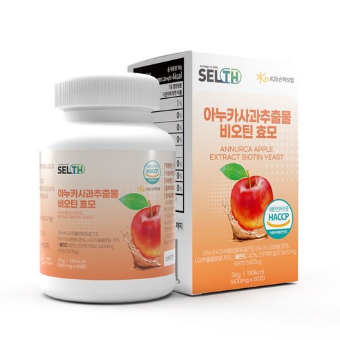 아누카사과 추출물 비오틴 효모 600mg x 60정, 1개, 36g