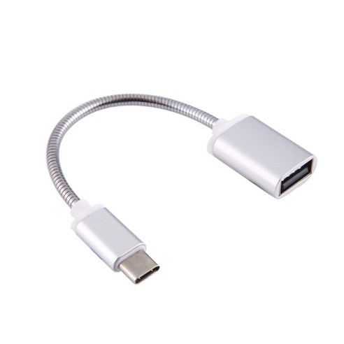 금속 USB 3.1 LG G6 G5 용 여성 OTG 데이터 동기화 어댑터 케이블, 은