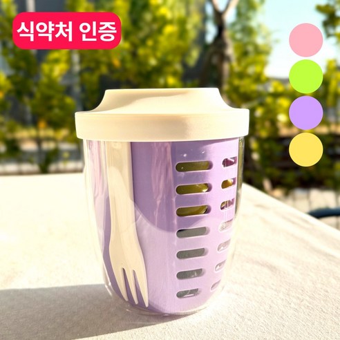 후노우즈 [FreshGo] 후르츠팟 샐러드 3세대 과일 런치팟 도시락통, 1개, 베리베일