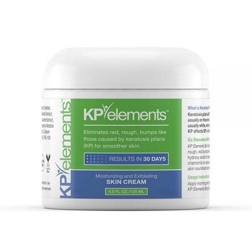 바디로션 수분로션 추천 KP Elements Keratosis Pilaris 로션 4floz 비건 미국산 천연 각화증 트리트먼트 보습 및 각질 제거 AHA, 4 Ounce (Pack of 1)
