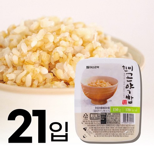 대신곤약 현미곤약밥 120kcal 밥대신 저칼로리 즉석밥 21개 하루한끼 3주분, 150g
