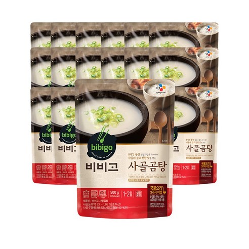   비비고 사골곰탕, 500g, 18개