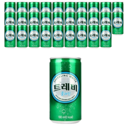 트레비 탄산수 플레인, 190ml, 30개