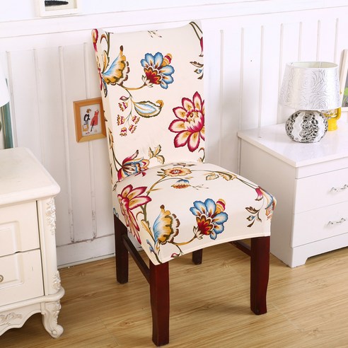 탄성 식사 의자 커버 결합 된 의자 커버 단색 간단한 현대 가구 의자 커버 호텔 의자 커버, 꽃이 피고 부, 适合普通椅子