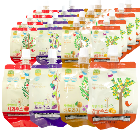 자연의 활력을 담은 자연마을 4종 혼합 주스, 맛과 영양을 한 번에!