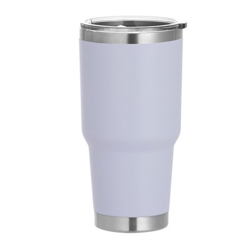 30oz 스테인리스강 자동차 컵 야외 보온 냉동 맥주 컵 휴대용 차 얼음 컵, 백색, 30OZ/-900ML