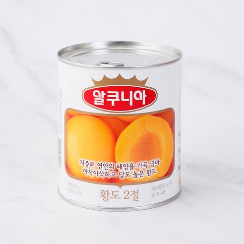 농심 알쿠니아 황도, 840g, 6개