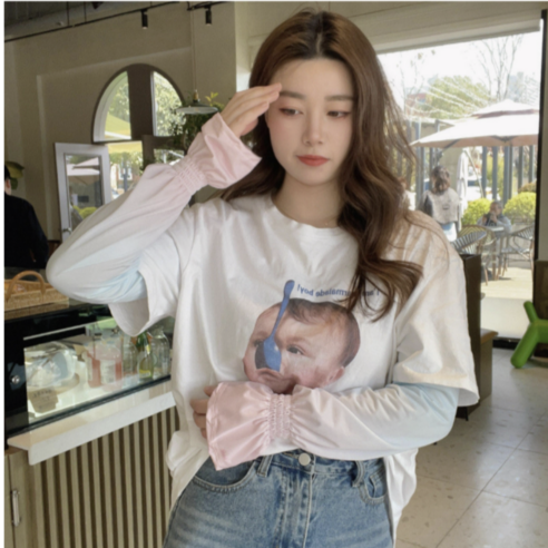 아가토스 1+1 손등커버형 자외선차단 쿨토시, 블루핑크 그라데이션 1+1, 1개