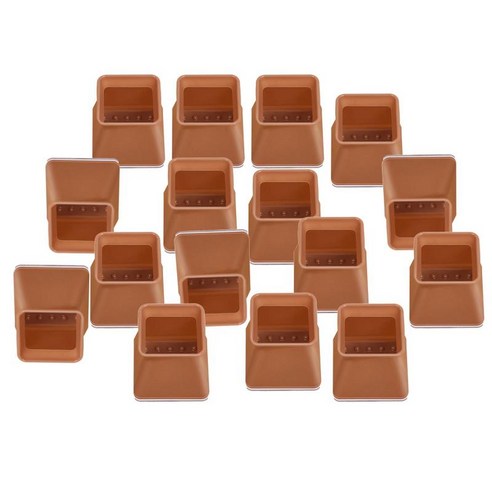 의자 다리 바닥 보호대-16 pcs-비 의자 다리 모자-원형 및 사각형 가구 테이블 발 커버, 갈색 사각형, {"사이즈":"1.5 인치"}, {"수건소재":"실리콘"}