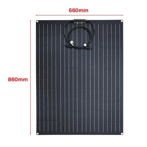 태양열 태양광 충전기 300w etfe semi-flexible 18v 태양전지 패널 방수 전지 충전기배터리 캠핑 홈 자동차 오프 그리드 12 볼트 시스템, 860x660mm, 03 860x660mm-ETFE