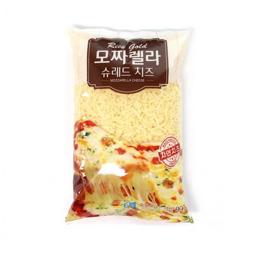 동서 리치골드 모짜렐라치즈 99% 슈레드치즈 피자치즈, 1kg, 1개