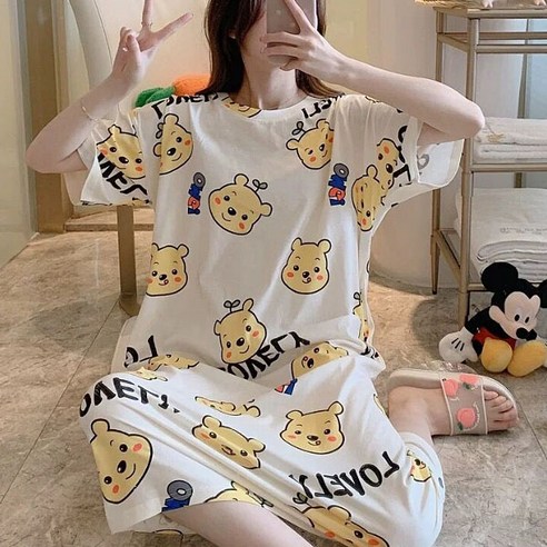44/55 ~ 66/77 14종류 여성잠옷 반팔원피스잠옷 주니어 파자마 원피스 실내복 홈웨어 수면잠옷 가디건 잠옷