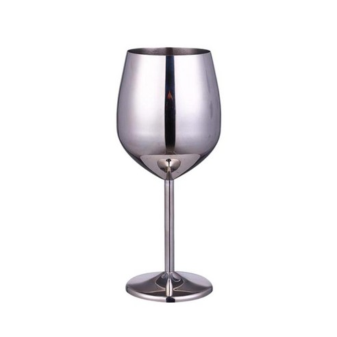 스테인레스 스틸 와인 잔 우아한 drinkware 웨딩 파티 샴페인과 칵테일 와인 잔, 500ml 실버, 멀티