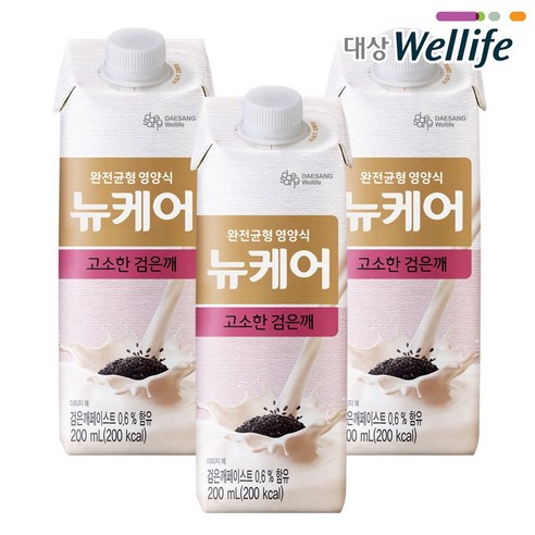 [대상웰라이프] 뉴케어 구수한맛 검은깨맛 아셉틱 200ml x 60팩, 60개