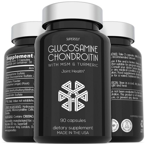 글루코사민 Glucosamine Chondroitin MSM with Turmeric - High Strength Joint S B08CRYTSN6, 1개