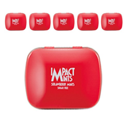독일 임팩트민트 무설탕 캔디 딸기 6개, 14g