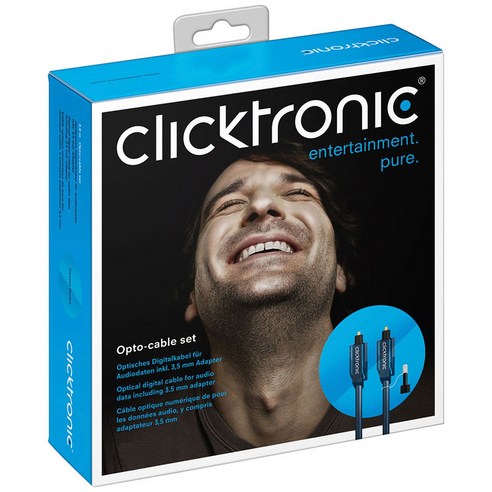 Clicktronic 케주얼 오디오 광케이블 각대각형 Optical Toslink, 3m