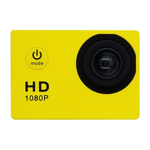 AFBEST 스포츠 카메라 수중 카메라 720P 풀 HD 캠코더 방수 모두 노란색, 노랑