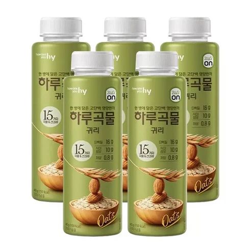 HY 한국야쿠르트 잇츠온 하루곡물 귀리 40gX5개