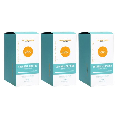 옐로우페이퍼커피 더치커피원액 파우치 타입 콜롬비아, 35ml, 3개