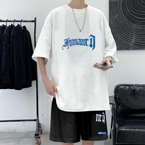 크로카 쿨론 와플패턴 반팔 반바지 세트(4color) 상하세트