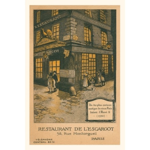 (영문도서) Vintage Journal Restaurant de L''Escargot Paris Paperback, Found Image Press, English, 9781669517276