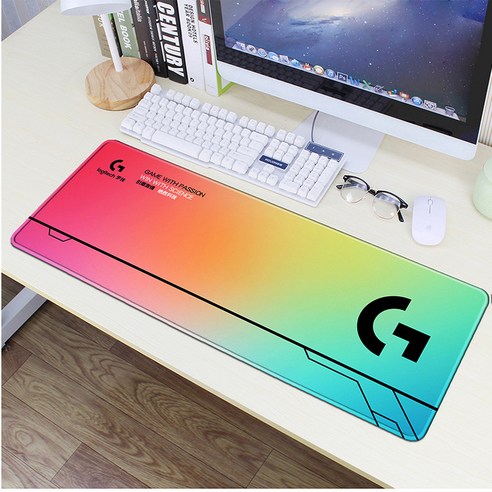 KORELAN게임 e스포츠 마우스 패드 800X300 초대형 두꺼운 자물쇠 먹으면서 닭 CS PC방 컴퓨터 테이블 패드 맞춤형, 800X300X3mm 잠금 모서리, 나기2