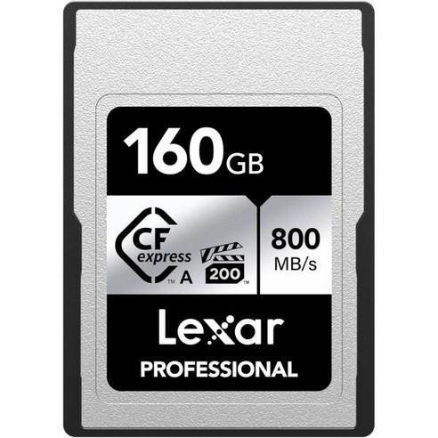 Lexar 512GB Professional Silver SE CFexpress Type B 메모리 카드 사진작가 비디오그래퍼용 최대 1700 1250MB s 8K 비디오 LC, 160GB_Type A Card Silver