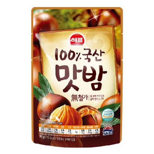 사조해표 100% 국산 맛밤70g, 70g, 4개