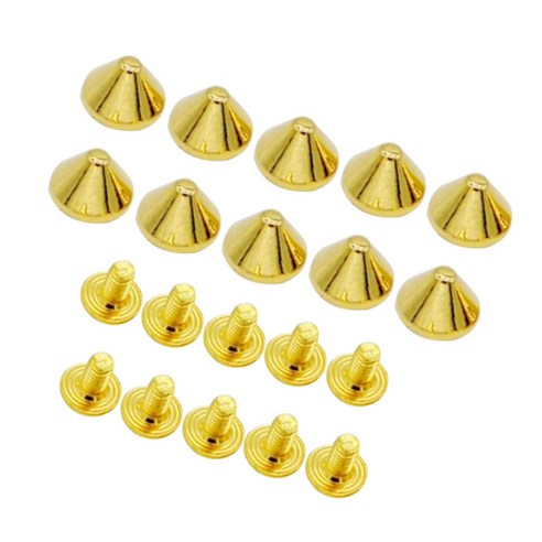 10Pcs 합금 DIY 리벳 옷 펑크 재봉 패스너, 황금