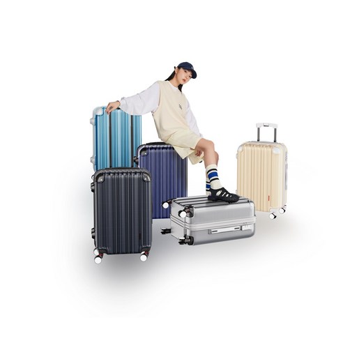 꿈을 담아 떠나는 은빛 날개, 캐리어 여행용 확장형 하드 캐리어