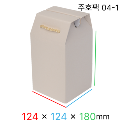 주호팩 끈손잡이 다용도 선물상자 04-1 (124x124x180), 웜그레이, 10개