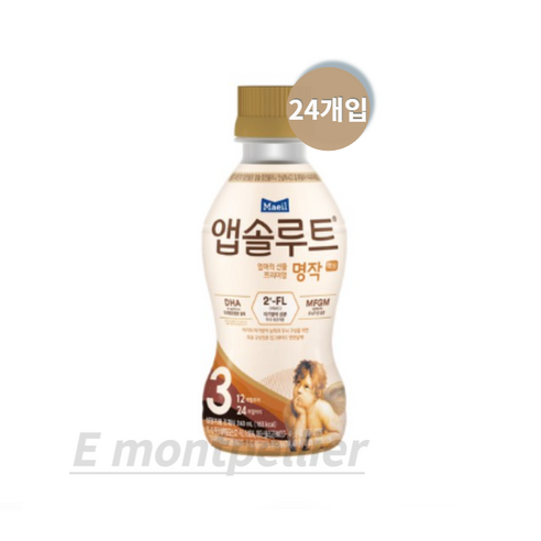 매일유업 앱솔루트 명작 2FL 액상 분유 1단계 200ml x 6p + 니플 세트, 200ml, 24개