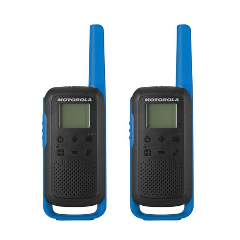 모토로라 워키토키 Solutions T270 양방향 라디오 블랙 W/블루 2팩 FRS
