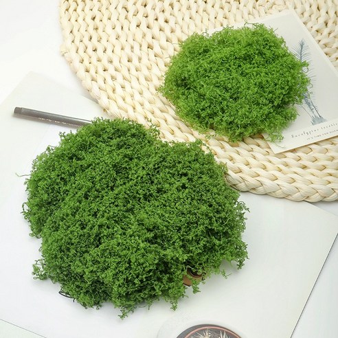 인조이끼 조화 인테리어 인조 이끼 조경 장식 소품 100g 대용량, 1개, 연한녹색 100g