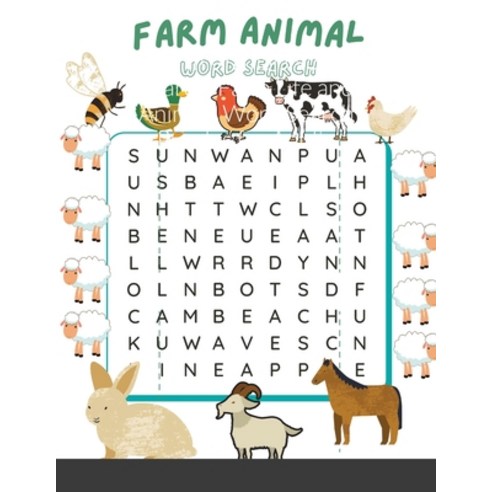 Farm Animal Word Search: Farm Life and Animals Word Search Puzzles for Adults Paperback, Maxim, English, 9781716195686