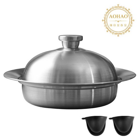 AOHAO 올스텐 돔스티머+장갑 세트 찜기 찜판 냄비, 6개, 26cm