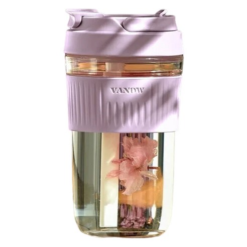 Vanow 더블 드링크 휴대용 텀블러, 1개, 라일락 퍼플, 460ml