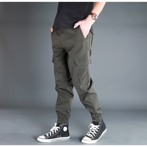 남자 조거팬츠 기모 카고바지 스판겨울바지