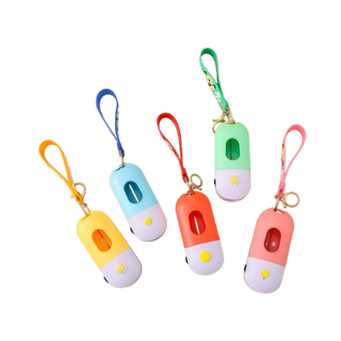 로웰 LED 산책 배변봉투 케이스, 옐로우, 1개입, 1개