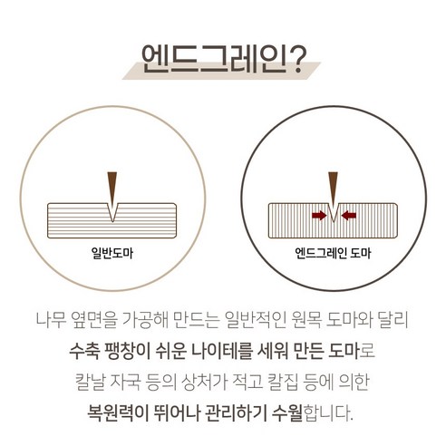 주방의 품격을 높이는 월넛 엔드그레인 도마