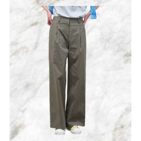 빈폴 BEANPOLE LADIES 턱 디테일 치노 팬츠 - 카키 1183370