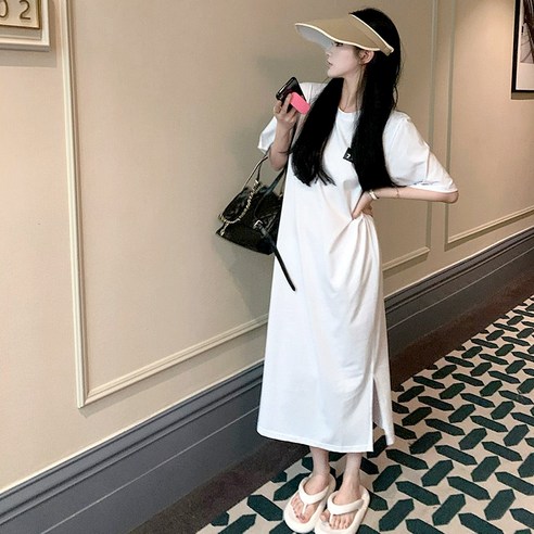 로지 앤드 캐쥬얼 롱 원피스 2P 세트 착용샷