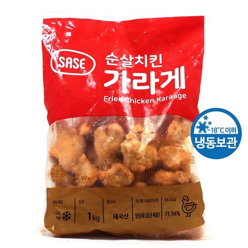 푸드올마켓_ 사세 순살치킨가라게 1kg /냉동, 1개