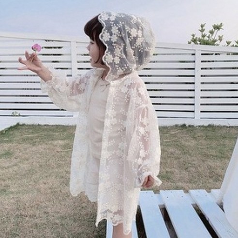 도오빠 아동 여름가디건 레이스 레이나엔 자수 키즈 도오빠 주니어 어린이 시원한