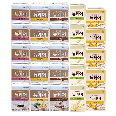 뉴케어 미니 구수한맛 + 미니 바나나맛 + 고소한 검은깨 + 단호박맛 + 커피맛 (총25팩), 구수한맛+바나나+검은깨+단호박+커피 5팩씩25팩  Best 5