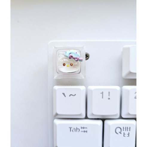 달콩 산리오 미니 안대 캐릭터 키캡, 제조사축, 키티, 투명