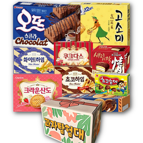 과자탐험대) 사무실 실속 스낵 과자 세트, 1세트, 9종 G세트